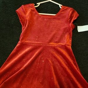 Red polyester dress